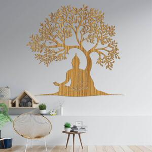 Dřevěný obraz strom života a Buddha | SENTOP HDF0546