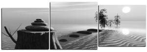 Obraz na plátně - Zen stones - panoráma 5162QE (90x30 cm)