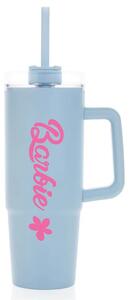 BARBIE - světle modrý cestovní hrnek s průhledným víčkem 900 ml