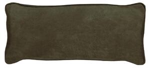 Hoorns Tmavě zelený kožený polštář Bearny 30 x 70 cm