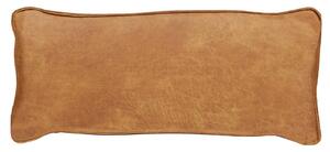 Hoorns Hnědý kožený polštář Bearny 30 x 70 cm