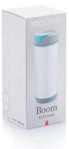 Recyklovatelný termohrnek Boom ECO, 225 ml, XD Design, šedý/modrý