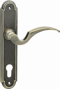 Cobra dveřní kování Venezia (česaný bronz) Provedení: BB - klika/klika s otvorem pro pokojový klíč, Rozteč: 90 mm