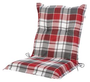 Livarno home Potah na židli Valencia/Miami, 100 x 50 x 8 cm (check/bordeaux) (100387407002)