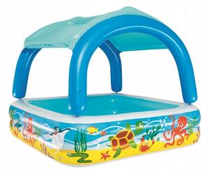 52192 Dětský Nafukovací Bazén se stříškou 140 x 140 x 114 cm BESTWAY