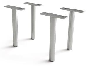 DELIFE Podnož kulatá nerezová ocel 20 cm (sada 4 ks)