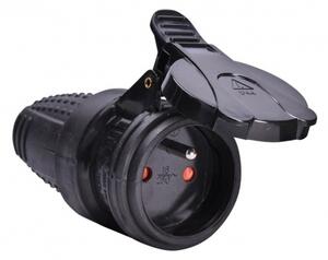 Solight P77 - Gumová zásuvka do vlhkého prostředí 230V/16A IP44