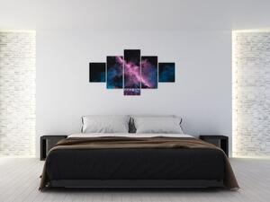 Obraz - Růžovo-modrý kouř (125x70 cm)