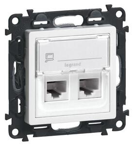Legrand 75C5UB2 - Zásuvka datová VALENA LIFE 2xRJ45 class 5E UTP bílá