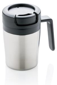 Termohrnek Coffee to Go do kávovaru s ouškem, 160 ml, XD Design, stříbrný