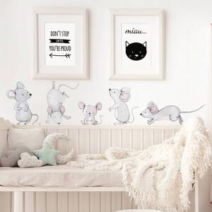 Pastelowe love Samolepka na zeď Myšičky