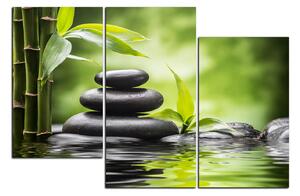 Obraz na plátně - Zen kameny a bambus 1193C (90x60 cm)