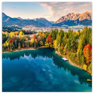 Obraz - Jezero Urisee, Rakousko (30x30 cm)