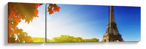 Obraz - podzim v Paříži (170x50 cm)