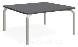 Roda Konferenční stolek Spool, čtvercový 80x80x38 cm, rám hliník barva dle vzorníku, deska kámen podle vzorníku