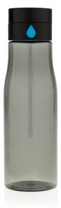 Láhev na sledování pitného režimu Aqua, 600 ml, XD Design, černá