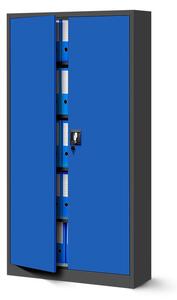 Plechová policová skříň model JAN antracitovo-modrá JAN NOWAK ER-9ERY-6NRW