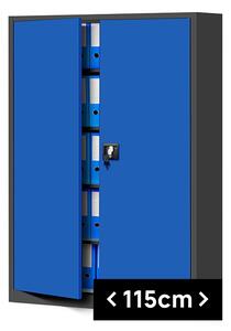 Plechová skříň model JAN II antracitovo-modrá JAN NOWAK QL-XEY5-PRU3