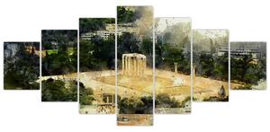 Obraz - Chrám Dia, Athény, Řecko (210x100 cm)