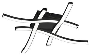 Stropní LED svítidlo ROUTE 3 matná černá, šířka 46 cm
