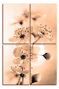Obraz na plátně - Malé květy na větvi - obdélník 7173FE (90x60 cm)