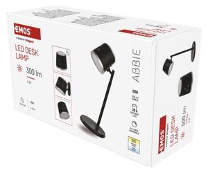 EMOS LED stolní lampa ABBIE nabíjecí, černá 1538200400