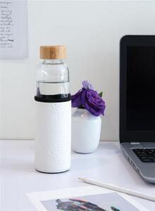 Skleněná láhev na vodu s ochranným rukávcem, 550ml, XD Design, bílá