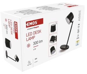 EMOS LED stolní lampa ABBIE nabíjecí, černá 1538200400