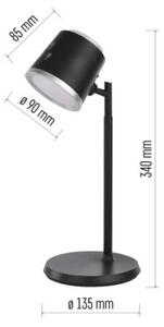 EMOS LED stolní lampa ABBIE nabíjecí, černá 1538200400