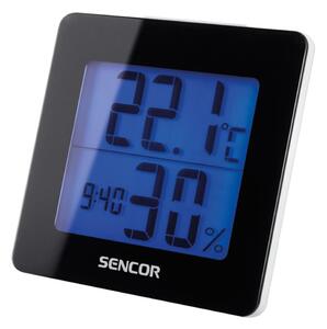 Sencor - Meteostanice s LCD displejem a budíkem 1xAA černá