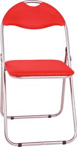 SKLÁDACÍ ŽIDLE, červená, barvy hliníku Boxxx - Jídelní židle