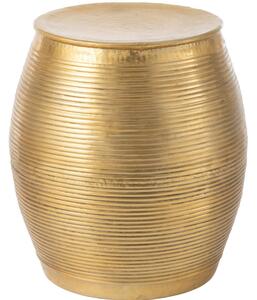 Zlatý kovový odkládací stolek J-line Ringot 32 cm