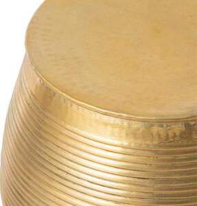Zlatý kovový odkládací stolek J-line Ringot 32 cm