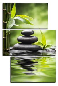 Obraz na plátně - Zen kameny a bambus - obdélník 7193C (90x60 cm)