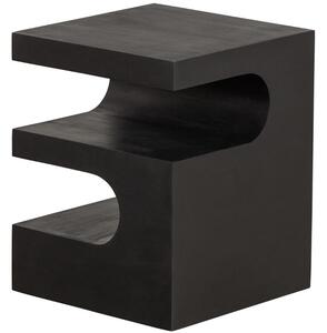 Hoorns Černý mangový odkládací stolek Tamboo 40 x 40 cm