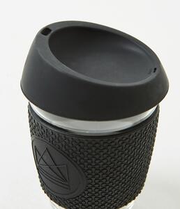 Skleněný hrnek na kávu, 340ml, Neon Kactus, černý