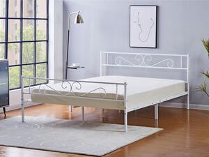 Kovová postel s roštem Bengrio 0601, Rozměr postele: 140 x 200 cm, Barva: Bílá Mirjan24 5903211308284