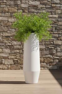 Designový květináč BERBELO, sklolaminát, výška 80 cm, bílý mat, outlet
