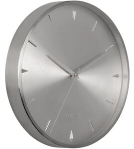 Present time Stříbrné kovové nástěnné hodiny Liopé 30 cm