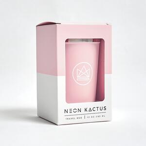 Designový termohrnek, 380ml, Neon Kactus, růžový