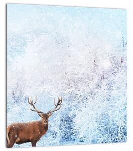 Obraz majestátního jelena (30x30 cm)