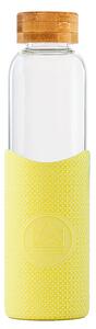 Skleněná láhev s rukávem, 550 ml, Neon Kactus, žlutá
