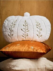 Sinsay - Dekorační polštář ve tvaru dýně s výšivkou - krémová