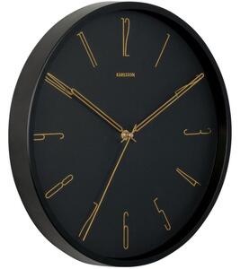 Time for home Černé kovové nástěnné hodiny Saeli 35 cm