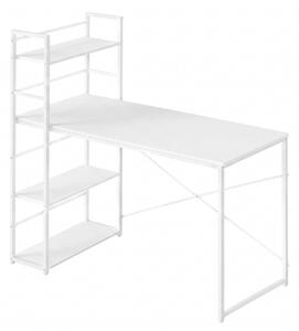 Psací stůl MAX 4.0 s regálem 120x44 cm, bílý