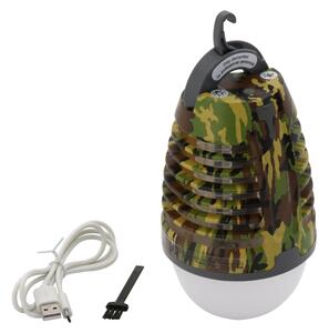 LED Přenosná nabíjecí lampa s lapačem hmyzu LED/2W/3,7V IPX4 maskáčová