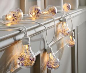 LED světelný řetěz se sušenými květy