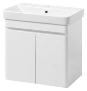 Kingsbath Vivace White Air 55 koupelnová skříňka s umyvadlem, lesk