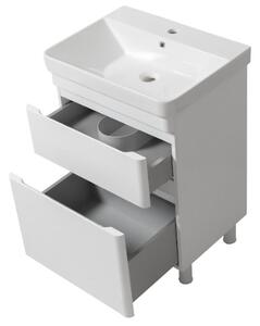 Lavedo Vivace White 60 koupelnová skříňka s umyvadlem, lesk