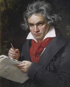 Stieler, Joseph Carl - Obrazová reprodukce Ludwig van Beethoven, (30 x 40 cm)